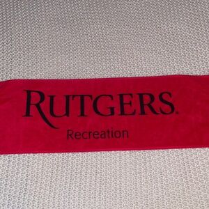 Rutgers Turkish Cotton Signature Towel – Red – 43” x 11.5”